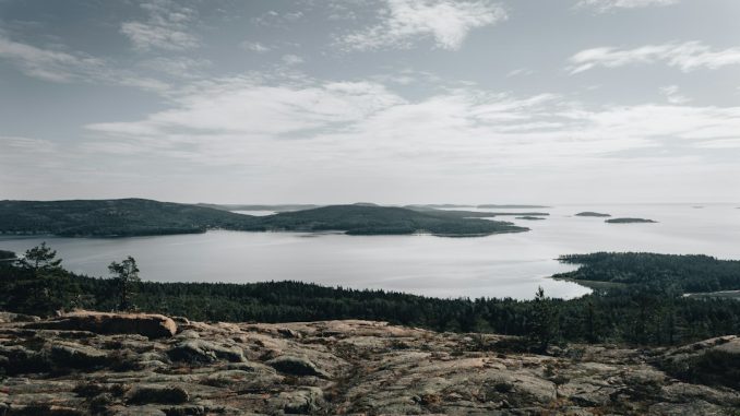Landskap Sverige karta illustration